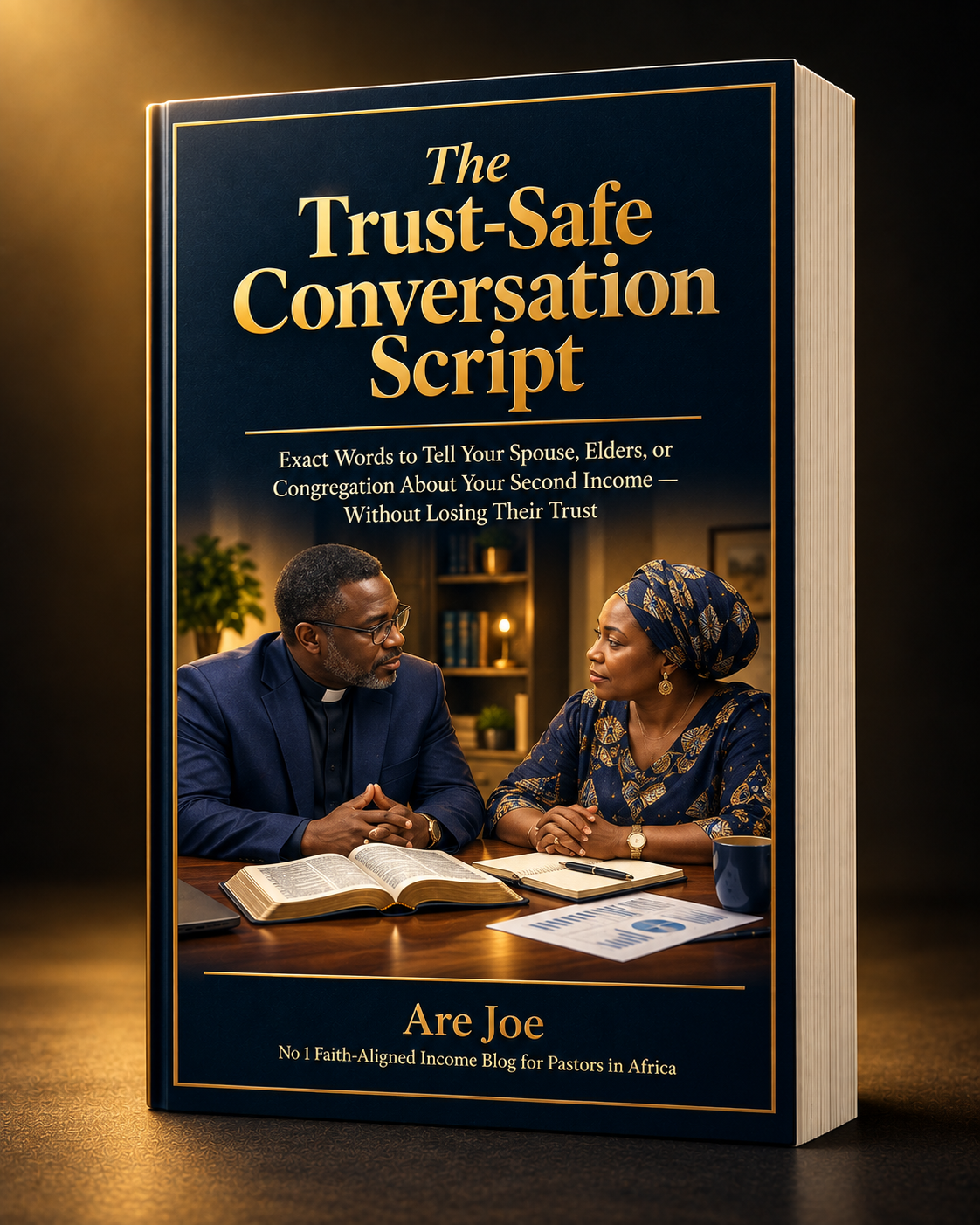 The Trust-Safe Conversation Script book cover: exact words to tell your spouse, elders, or congregation about your second income